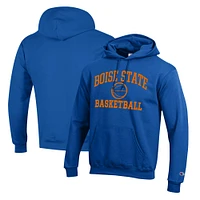 Men's Champion Royal Boise State Broncos Basketball Icon Pullover Hoodie