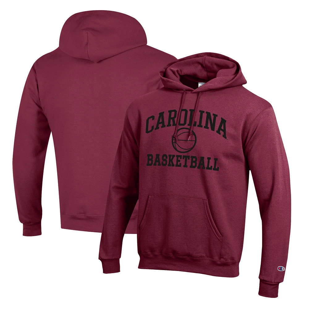 Men's Champion Garnet South Carolina Gamecocks Basketball Icon Pullover Hoodie