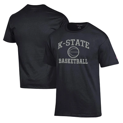 Men's Champion Black Kansas State Wildcats Basketball Icon T-Shirt