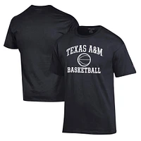 Men's Champion Black Texas A&M Aggies Basketball Icon T-Shirt