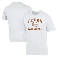 Men's Champion White Texas Longhorns Basketball Icon T-Shirt