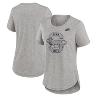 Women's Nike Heather Gray Penn State Nittany Lions Legacy Tri-Blend T-Shirt