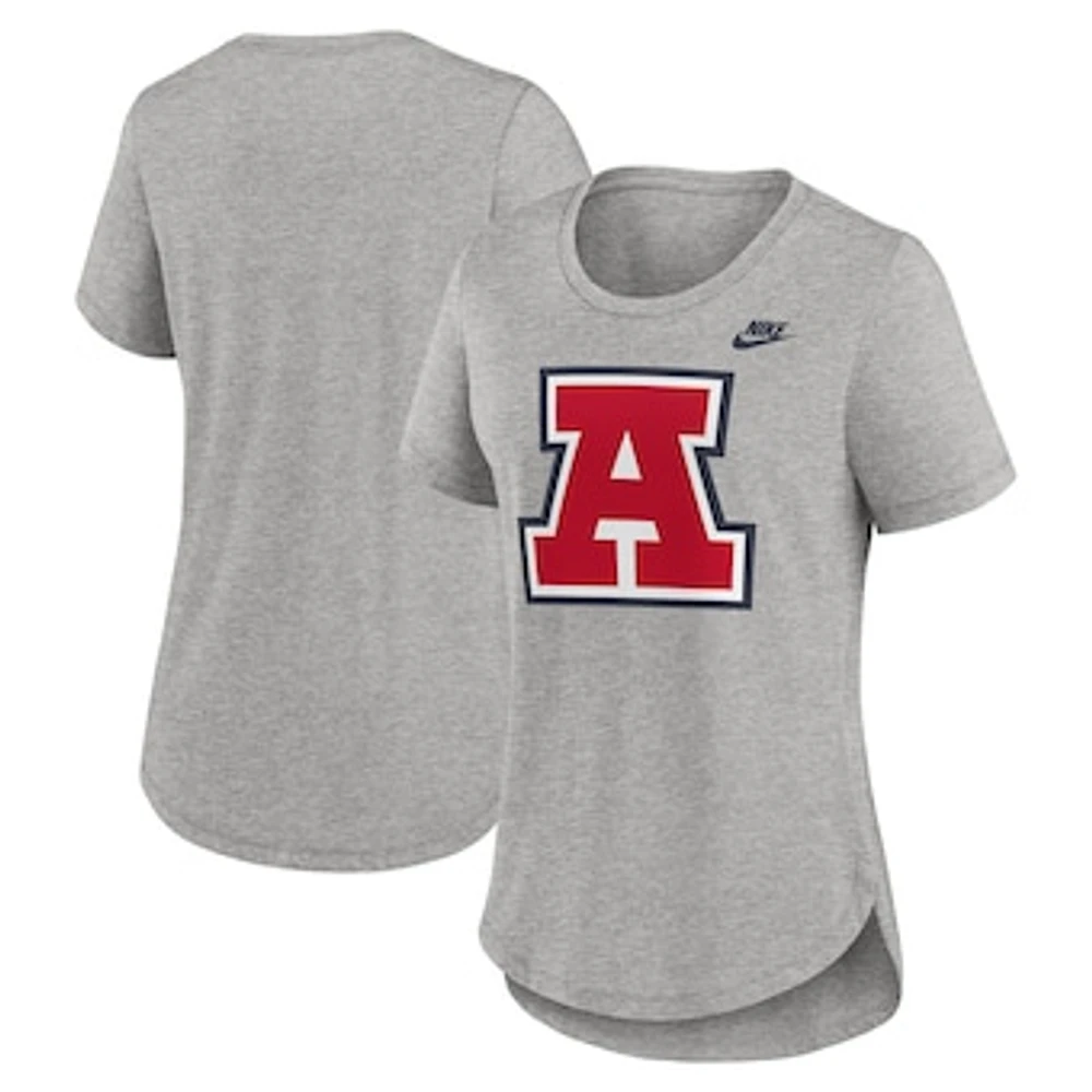 Women's Nike Heather Gray Arizona Wildcats Legacy Tri-Blend T-Shirt