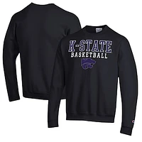 Men's Champion Kansas State Wildcats Basketball Stack Pullover Crewneck Sweatshirt