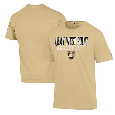 Men's Champion Gold Army Black Knights Basketball Stack T-Shirt