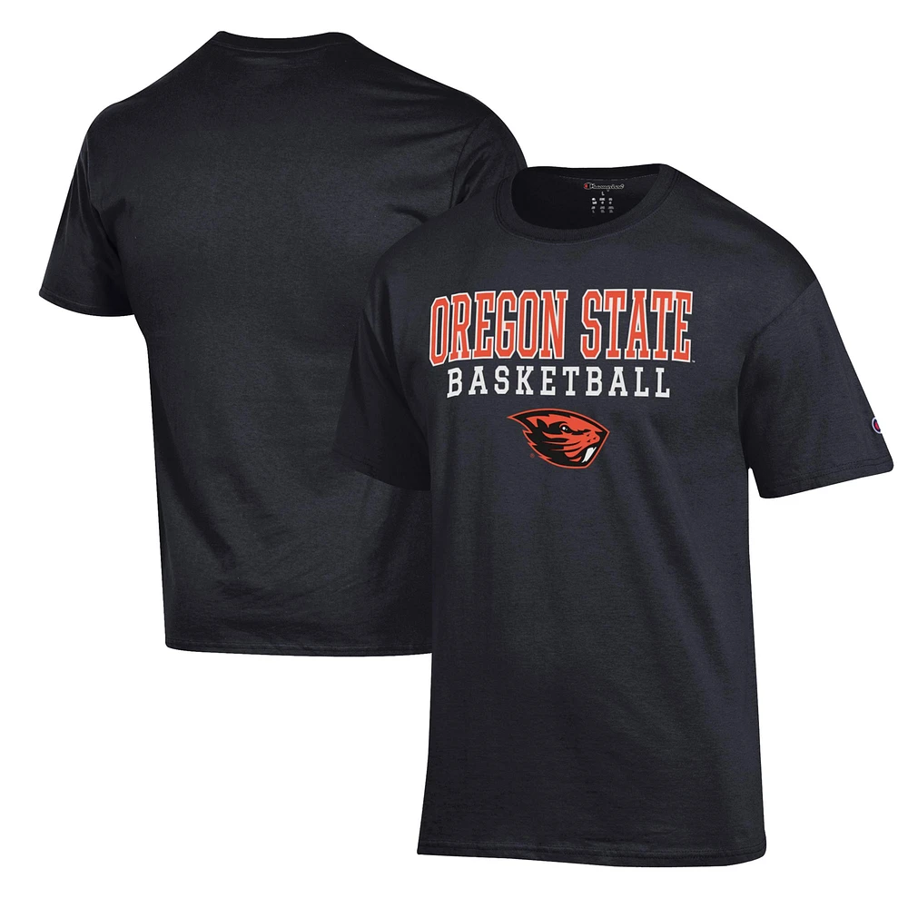Men's Champion Oregon State Beavers Basketball Stack T-Shirt