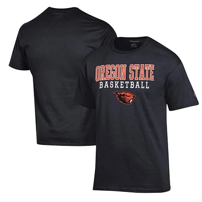 Men's Champion Oregon State Beavers Basketball Stack T-Shirt