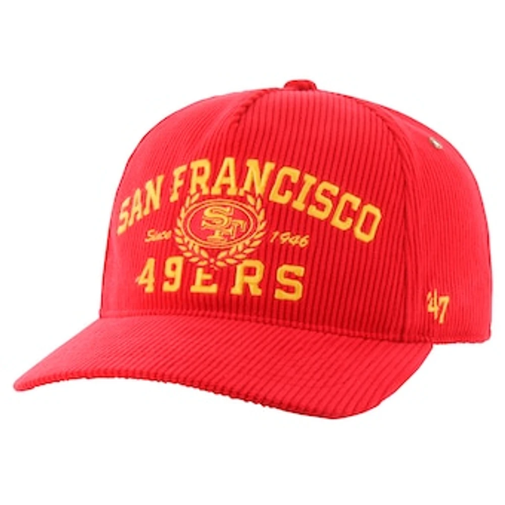 Men's '47 Scarlet San Francisco 49ers Letterman Hitch Adjustable Hat