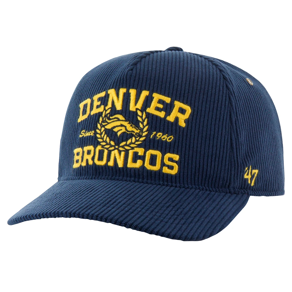 Men's '47 Navy Denver Broncos Letterman Hitch Adjustable Hat