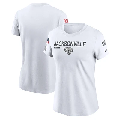 Women's Nike White Jacksonville Jaguars 2024 Salute To Service Legend Performance T-Shirt