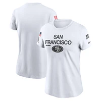 Women's Nike White San Francisco 49ers 2024 Salute To Service Legend Performance T-Shirt