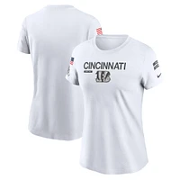 Women's Nike White Cincinnati Bengals 2024 Salute To Service Legend Performance T-Shirt