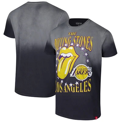 Unisex Sportiqe Gray Rolling Stones x Los Angeles Lakers Bingham Collab T-Shirt