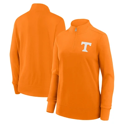 Women's Fanatics Tennessee Orange Volunteers Velocity French Terry Quarter-Zip Jacket