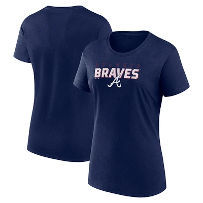 Women's Fanatics Navy Atlanta Braves Lean T-Shirt