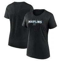 Women's Fanatics Black Miami Marlins Lean T-Shirt