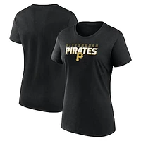 Women's Fanatics Black Pittsburgh Pirates Lean T-Shirt