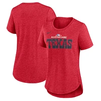 Women's Nike  Heather Red 2024 MLB All-Star Game Tri-Blend T-Shirt