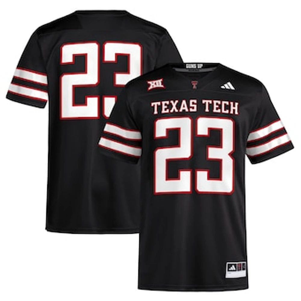 Men's adidas #23 Black Texas Tech Red Raiders Alternate Premier Football Jersey