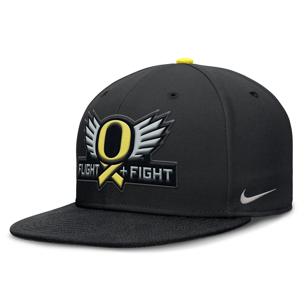 Men's Nike  Black Oregon Ducks Fitted Hat