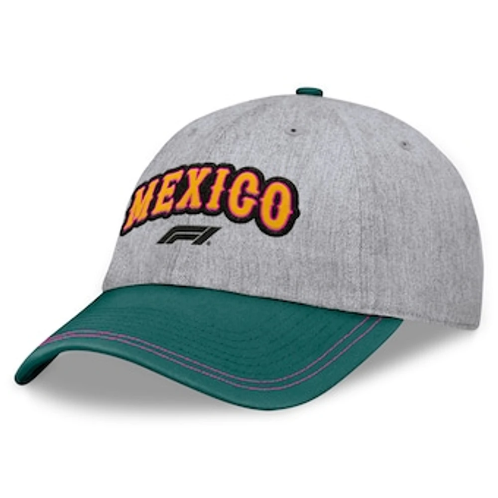 Men's Gray/Green Formula 1 2024 Mexico Grand Prix Rebound Adjustable Hat