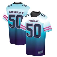 Men's White/Blue Formula 1 Neon Nights Gradient Foundation Jersey