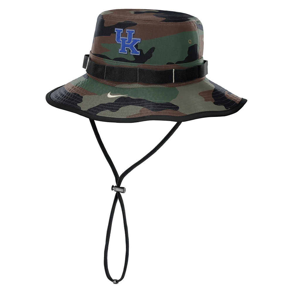 Men's Nike Camo Kentucky Wildcats 2024 Military Appreciation Apex Bucket Hat