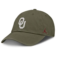 Men's Jordan Brand Olive Oklahoma Sooners 2024 Military Appreciation Club Adjustable Hat