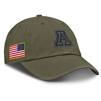 Men's Nike Olive Arizona Wildcats 2024 Military Appreciation Club Adjustable Hat