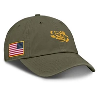 Men's Nike Olive LSU Tigers 2024 Military Appreciation Club Adjustable Hat