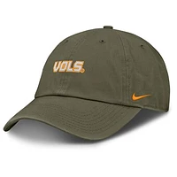 Men's Nike Olive Tennessee Volunteers 2024 Military Appreciation Club Adjustable Hat