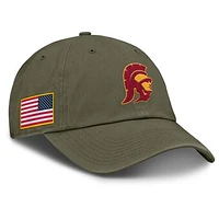 Men's Nike Olive USC Trojans 2024 Military Appreciation Club Adjustable Hat