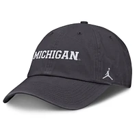 Men's Jordan Brand Charcoal Michigan Wolverines Campus Club Adjustable Hat