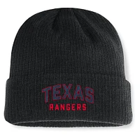 Men's Fanatics Black Texas Rangers Andee Cuffed Knit Hat