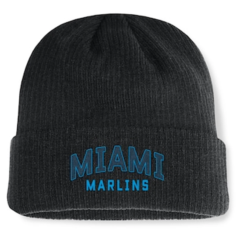 Men's Fanatics Black Miami Marlins Andee Cuffed Knit Hat