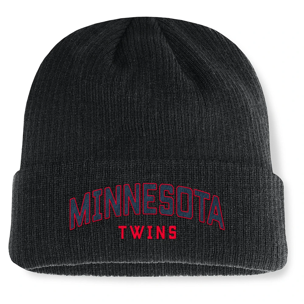 Men's Fanatics Black Minnesota Twins Andee Cuffed Knit Hat