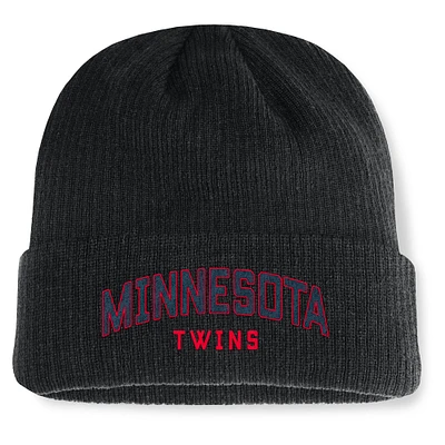 Men's Fanatics Black Minnesota Twins Andee Cuffed Knit Hat