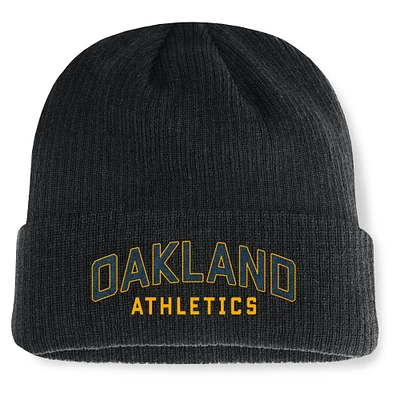 Men's Fanatics Black Oakland Athletics Andee Cuffed Knit Hat