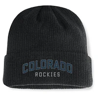 Men's Fanatics Black Colorado Rockies Andee Cuffed Knit Hat