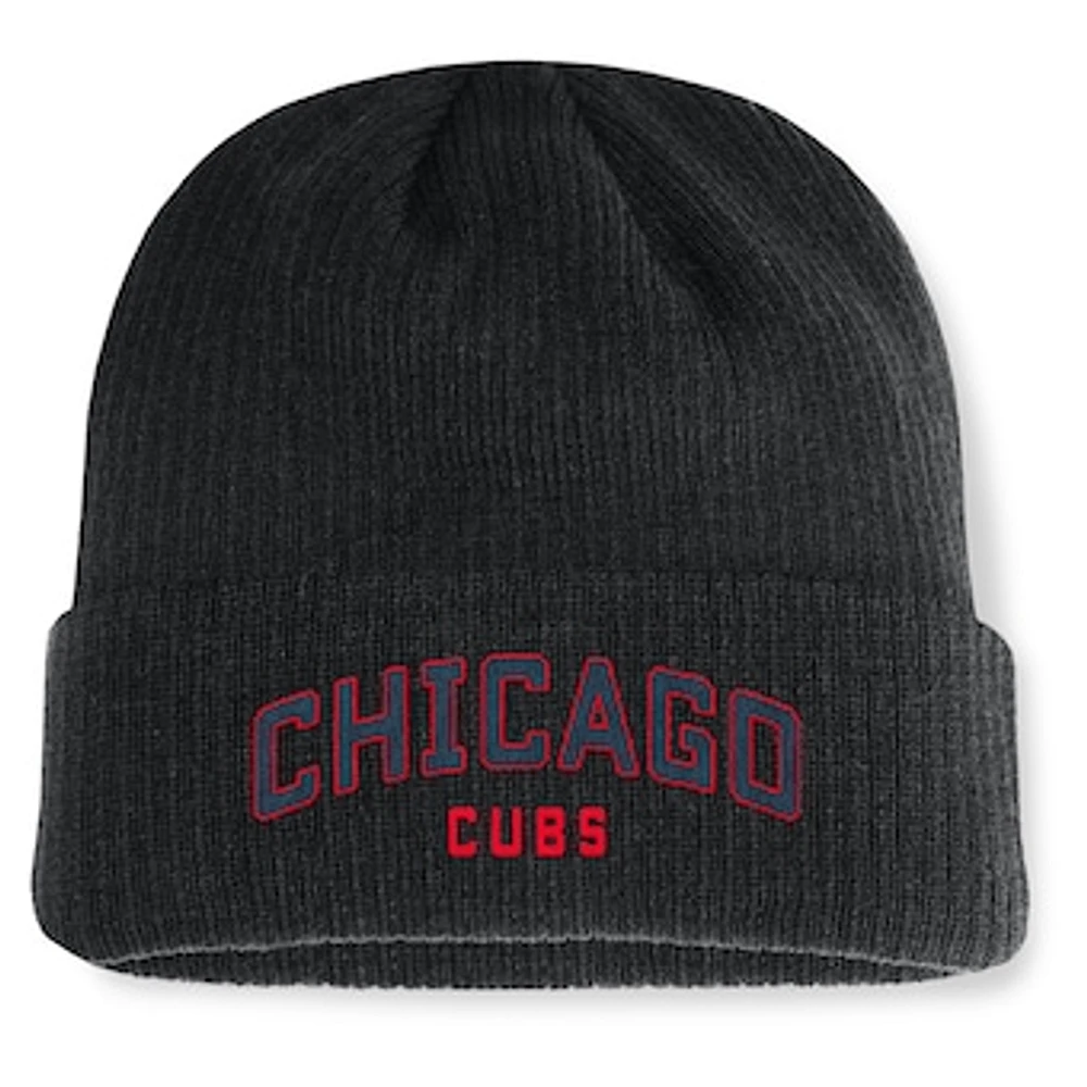 Men's Fanatics Black Chicago Cubs Andee Cuffed Knit Hat