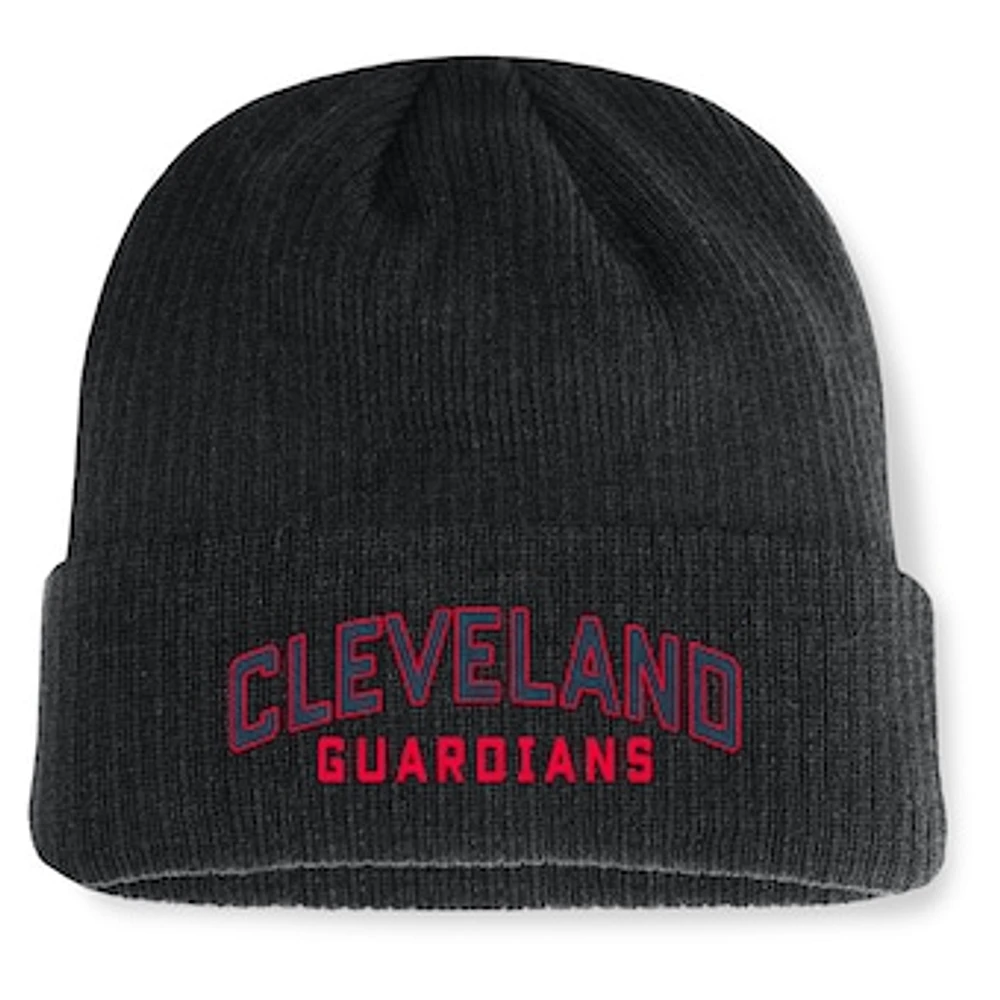 Men's Fanatics Black Cleveland Guardians Andee Cuffed Knit Hat