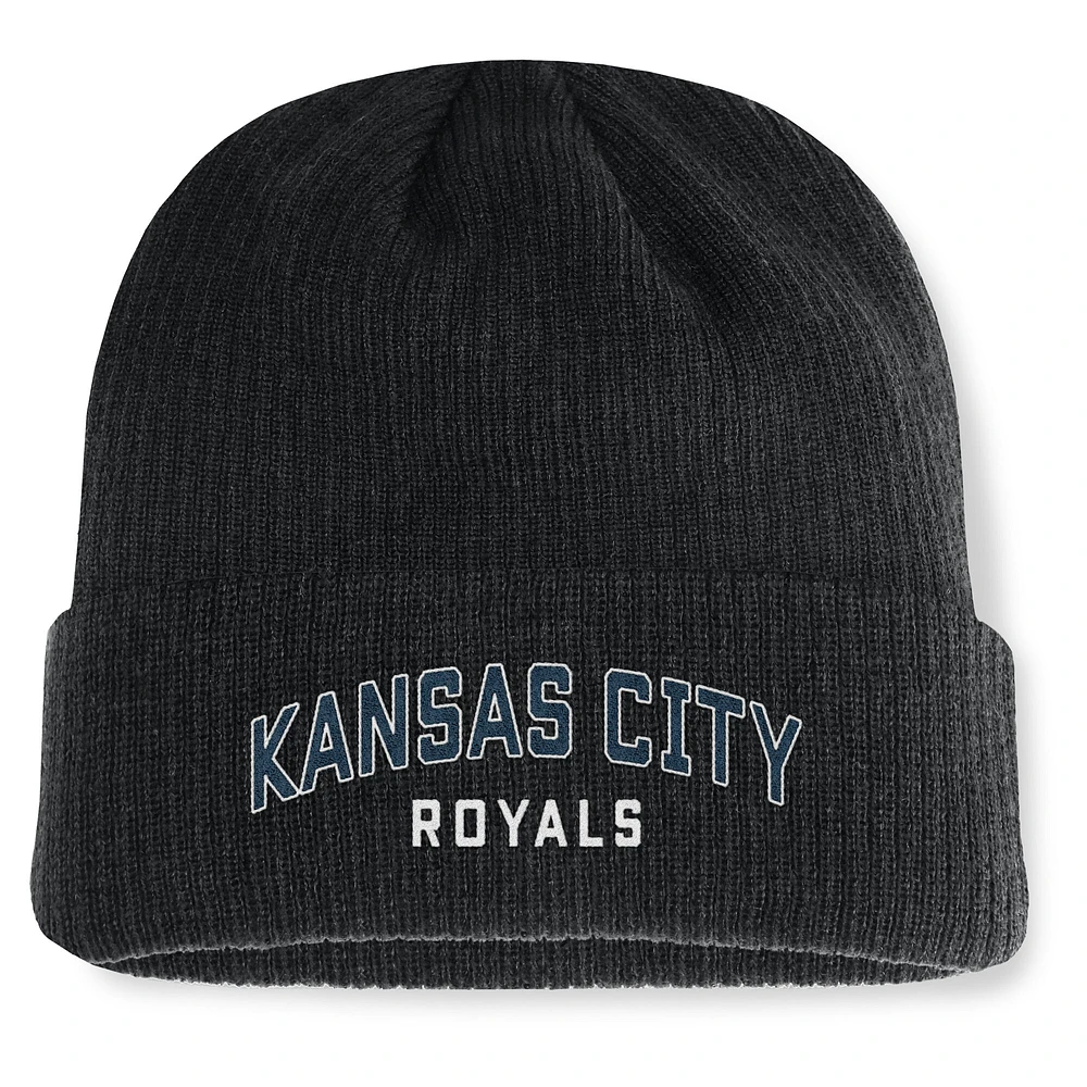 Men's Fanatics Black Kansas City Royals Andee Cuffed Knit Hat