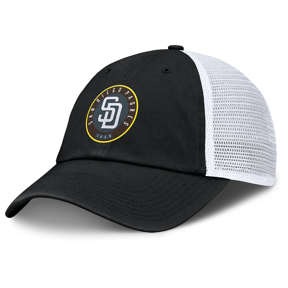 Men's Fanatics Black/White San Diego Padres Averies Adjustable Hat