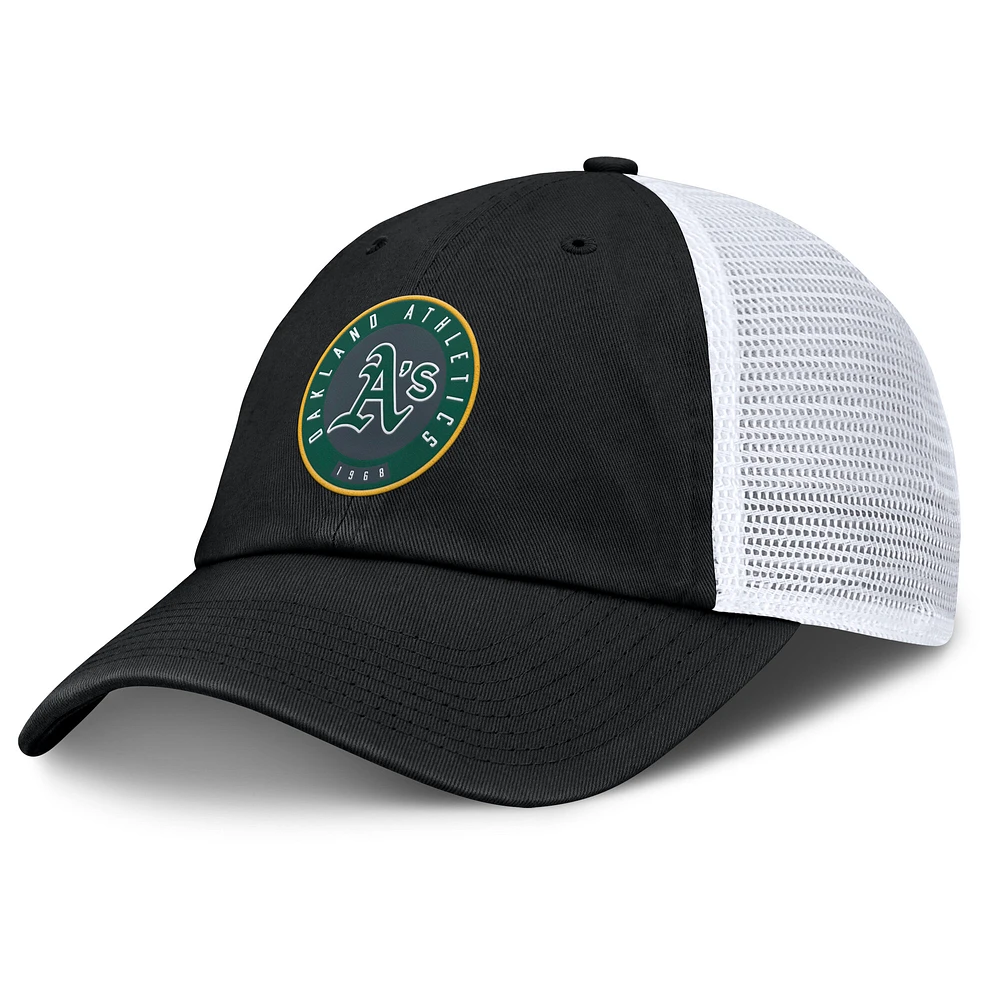 Men's Fanatics Black/White Oakland Athletics Averies Adjustable Hat