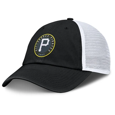 Men's Fanatics Black/White Pittsburgh Pirates Averies Adjustable Hat