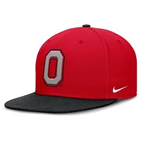 Men's Nike Scarlet/Black Ohio State Buckeyes Two-Tone Primetime Performance Fitted Hat