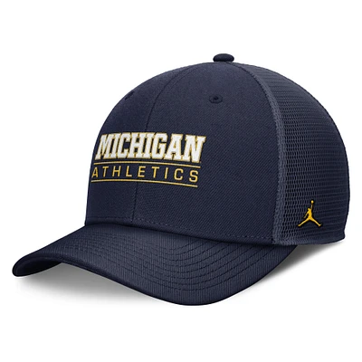 Men's Jordan Brand Navy Michigan Wolverines Rise Adjustable Hat