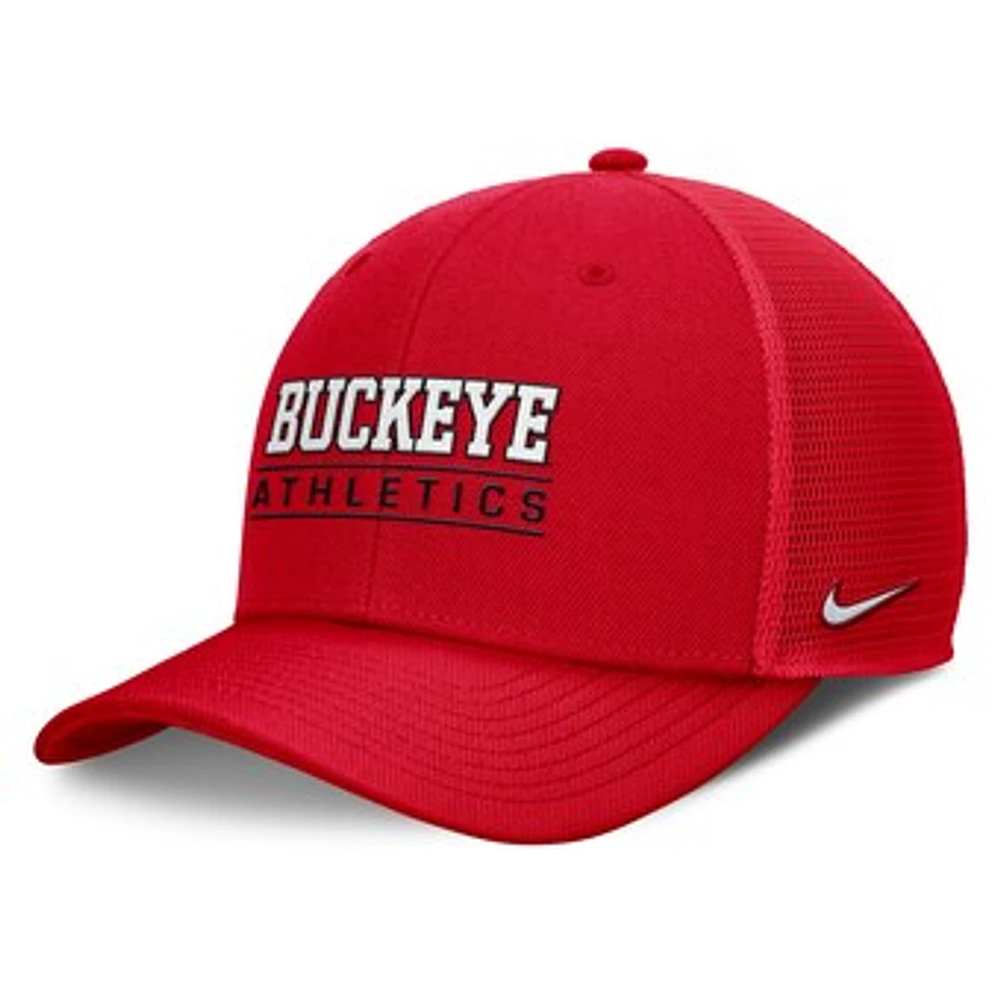 Men's Nike Scarlet Ohio State Buckeyes Rise Adjustable Hat