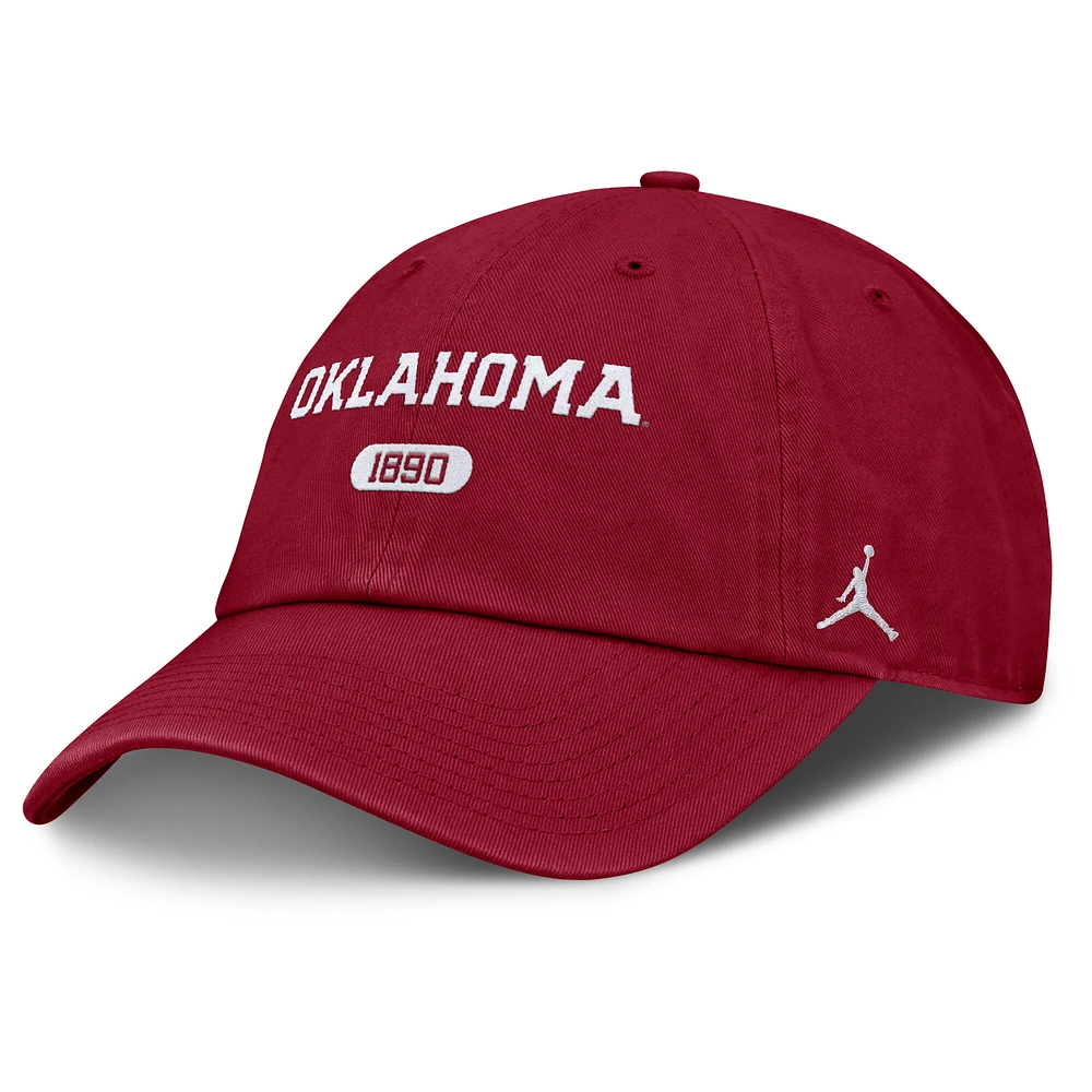 Men's Jordan Brand Crimson Oklahoma Sooners Club Adjustable Hat