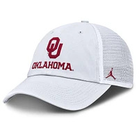 Men's Jordan Brand White Oklahoma Sooners Club Trucker Adjustable Hat